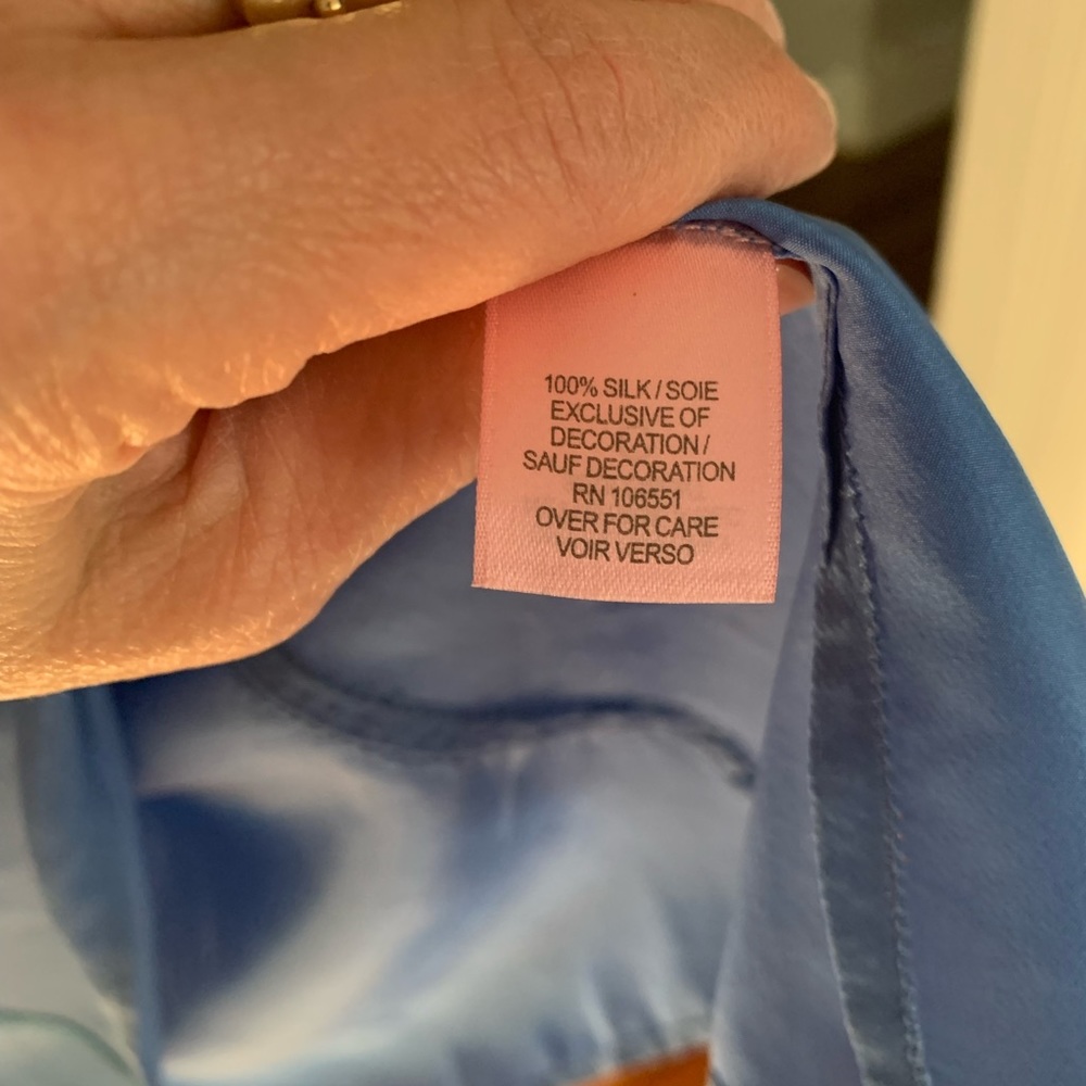 Calypso St. Barth Blue Silk Shift Dress, Sz. Small - Picture 6 of 8